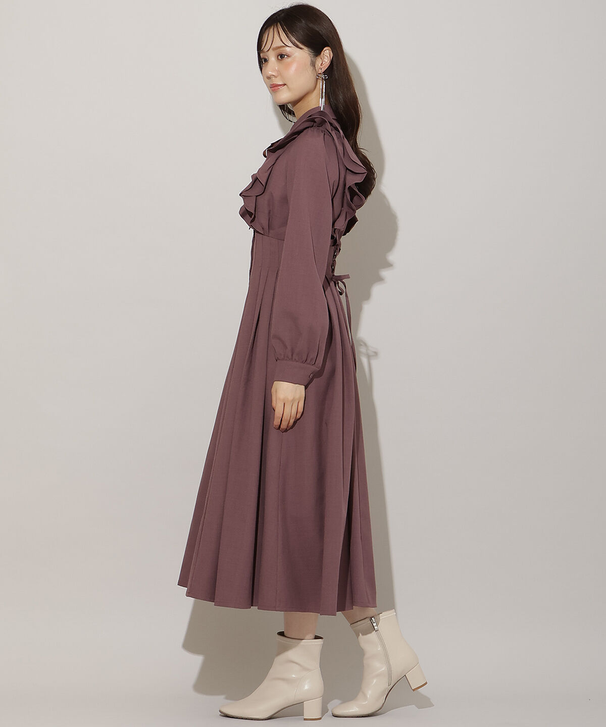 WILLSELECTION「ナローリボンフリルシャツワンピース」|ワンピース|