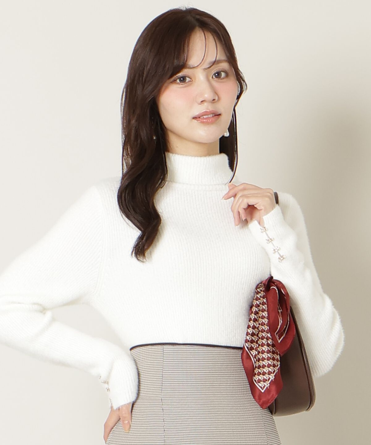 WILLSELECTION「FOXライクヤーンタートルネックプルオーバー」|ニット・セーター|オフ