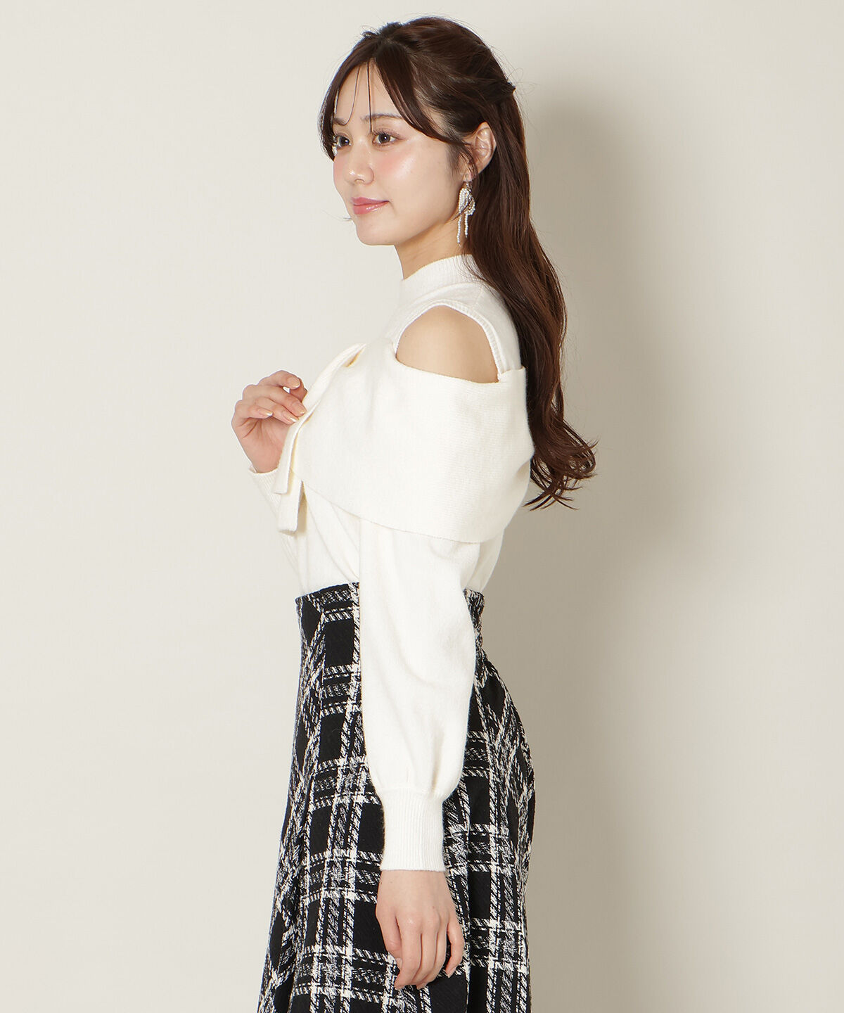 WILLSELECTION「ツイストリボンオフショルニット」|ニット・セーター|