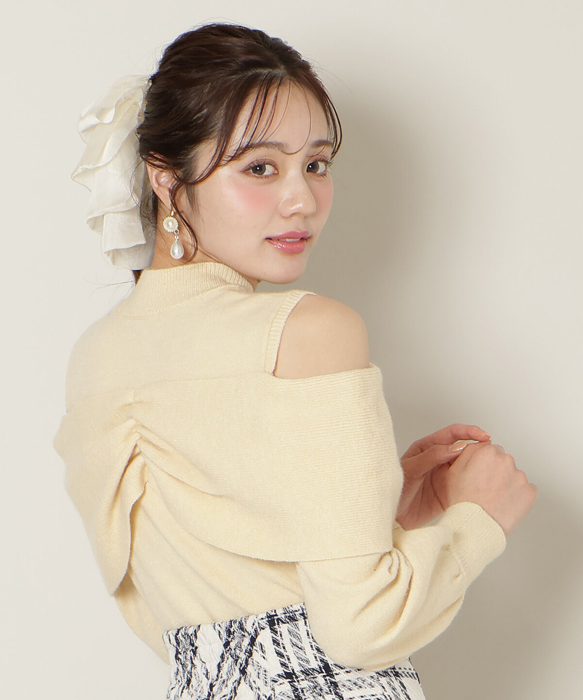 WILLSELECTION「ツイストリボンオフショルニット」|ニット・セーター|