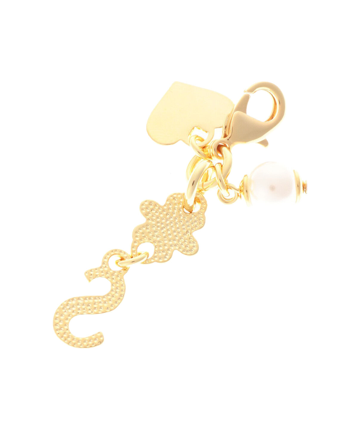 Samantha Thavasa Petit Choice「フラワーパール イニシャルファスナーチャーム S」|チャーム・キーホルダー|