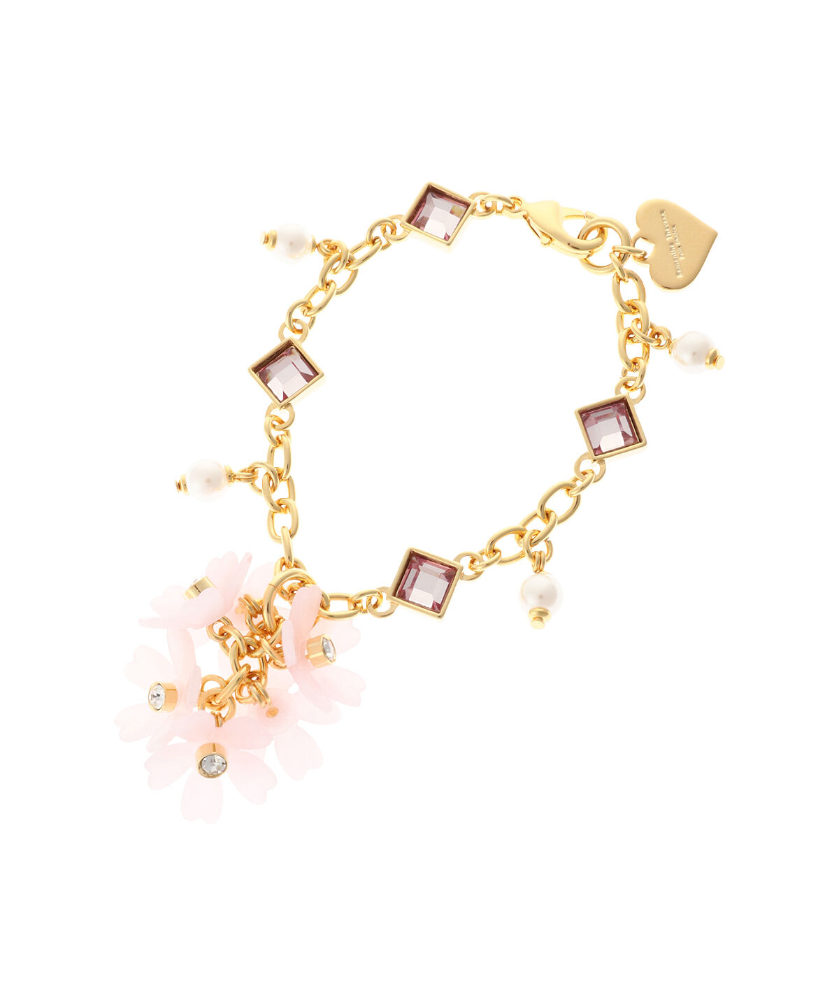 Samantha Thavasa Petit Choice「フラワーパール バッグチャーム」|チャーム・キーホルダー|ピンク