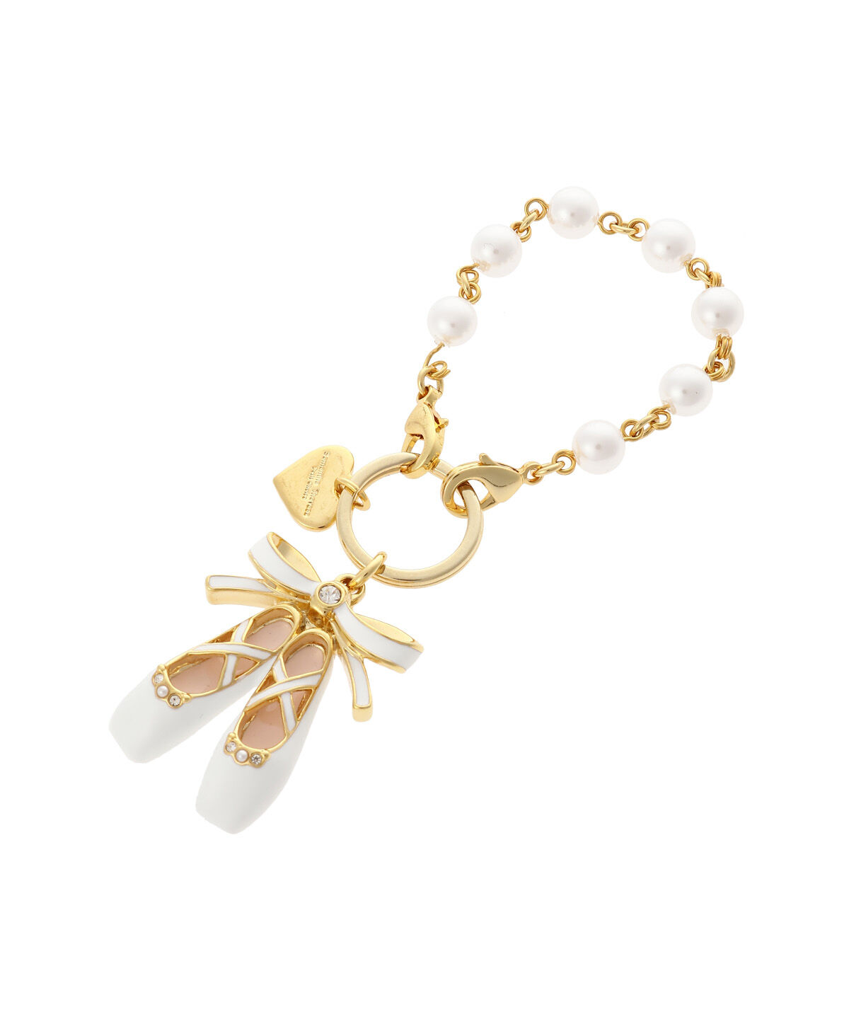 Samantha Thavasa Petit Choice「バレエシューズ バッグチャーム」|チャーム・キーホルダー|ホワイト