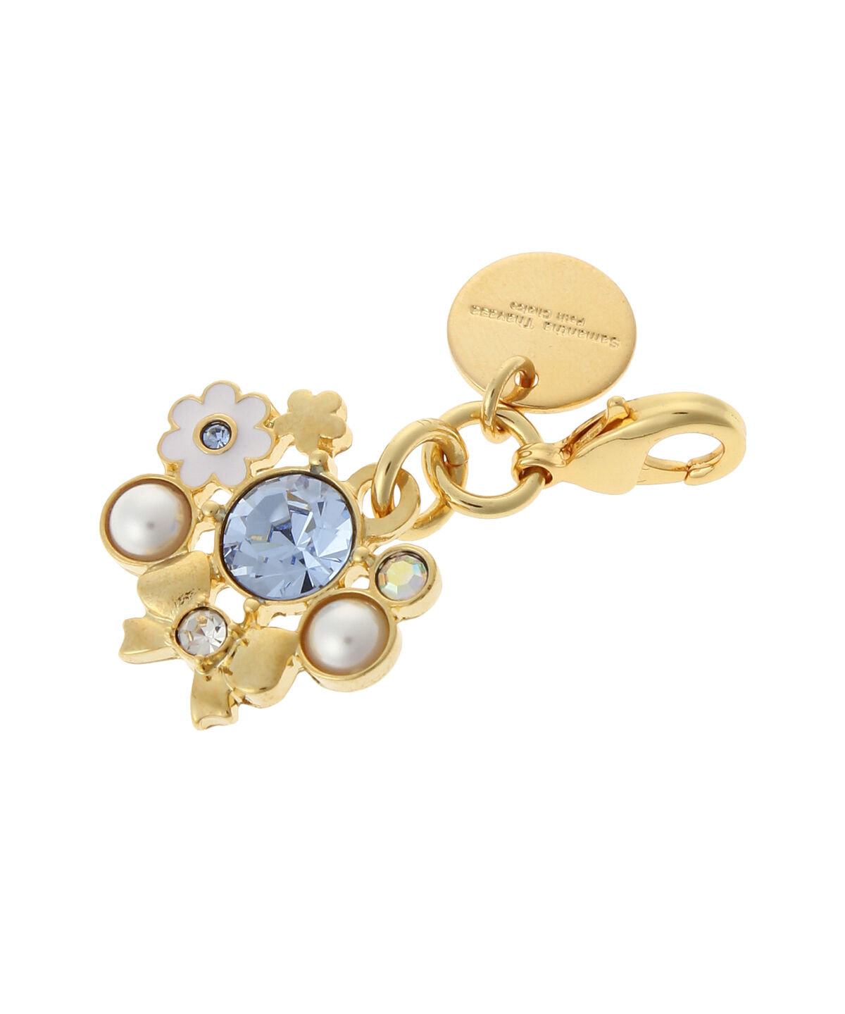 Samantha Thavasa Petit Choice「リボンビジューファスナーチャーム」|チャーム・キーホルダー|ライトブルー