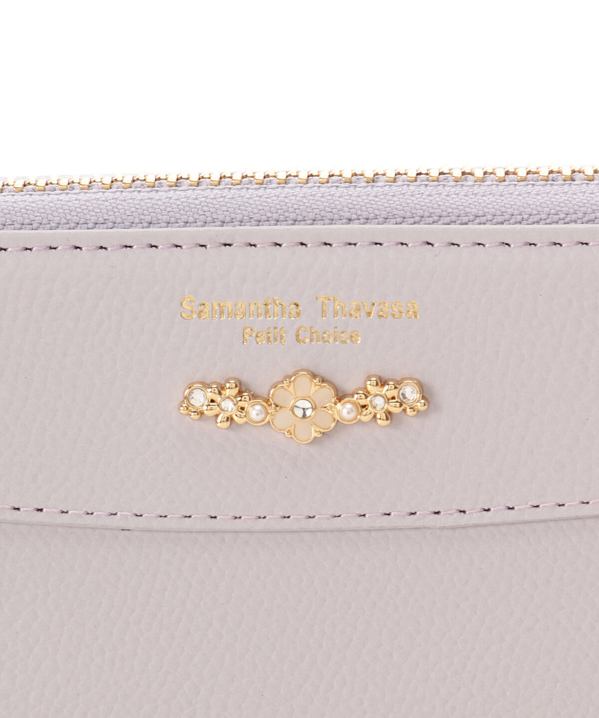 Samantha Thavasa Petit Choice「フラワーアーチ ラウンドジップ長財布」|財布|