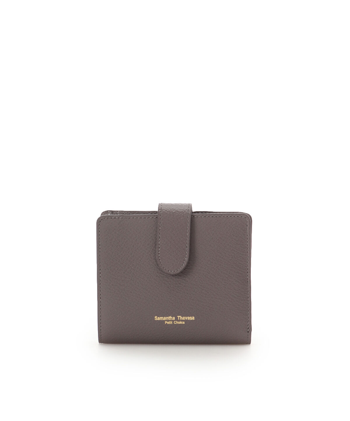Samantha Thavasa Petit Choice「シンプル薄マチ BOX折財布」|財布|グレージュ