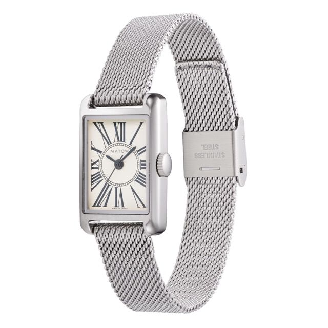 MATOW「〈MATOW (マトウ)〉 Tsuki 朧月-おぼろづき- ｽｸｴｱ ｼﾙﾊﾞｰ ﾒｯｼｭ ｻｰｸﾙﾛｰﾏﾝ」|腕時計|