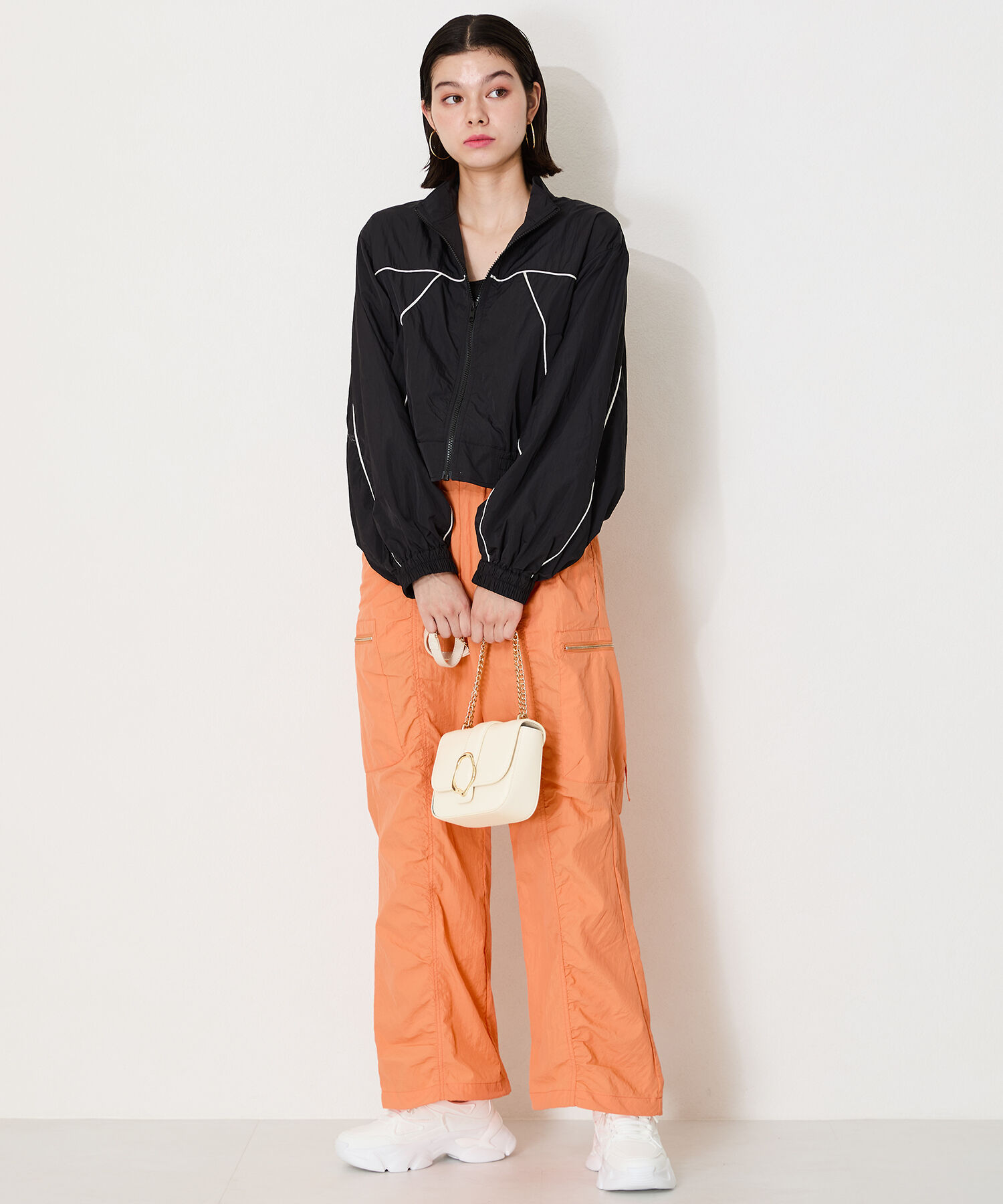 ORiental TRaffic「【BAG】ミニフラップショルダーバッグ/BA-242 ショルダーバッグ 人気 トレンド」|ショルダー・メッセンジャー|WHITE