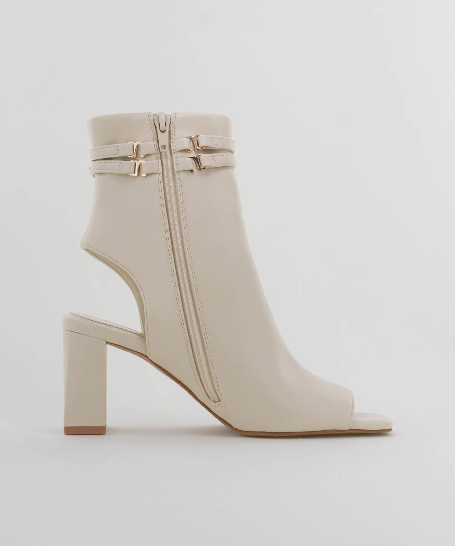  「2WAY オープントゥストレッチショートブーツ」|ショートブーツ|