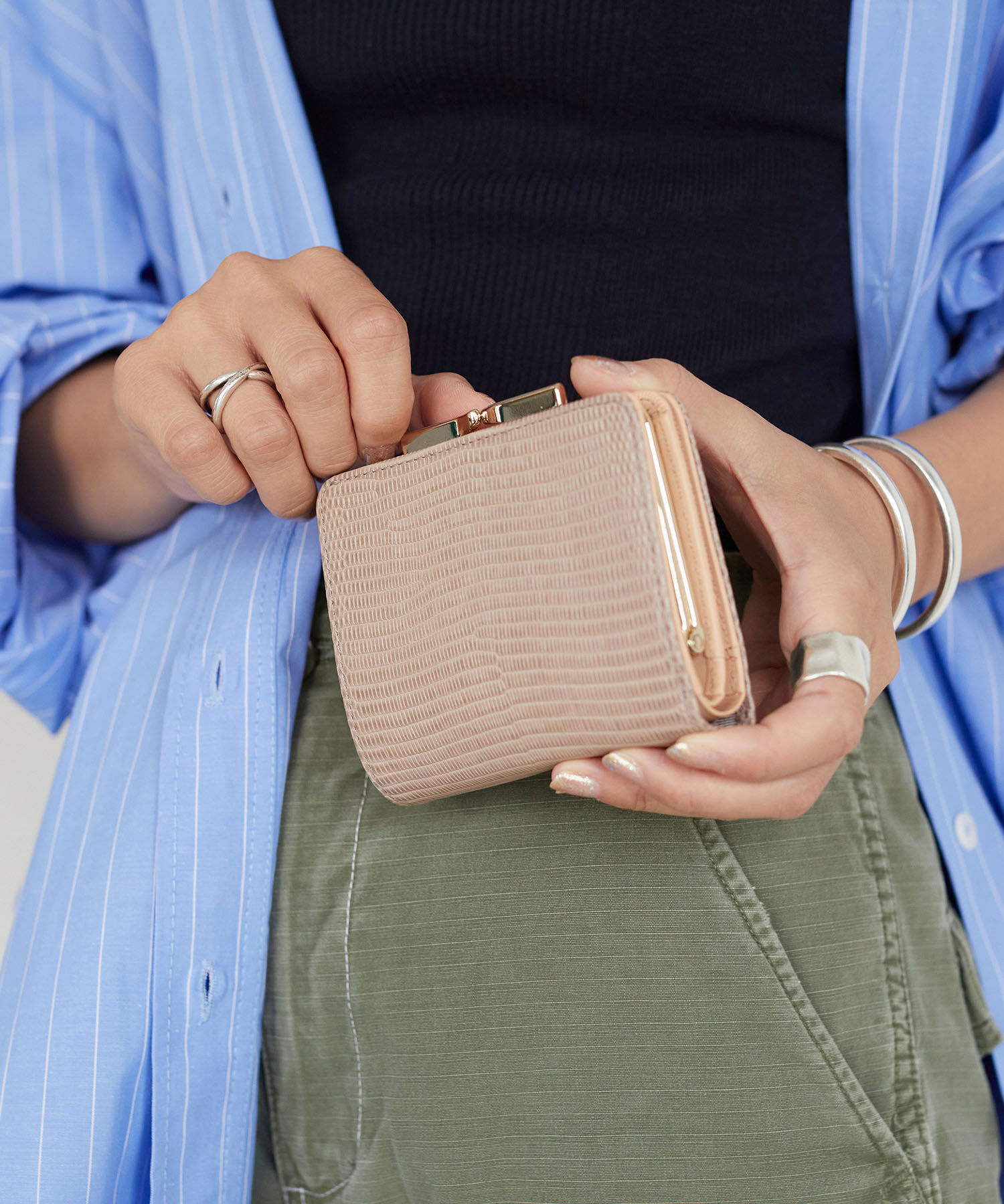 TOPKAPI 「イタリアンレザー・リザード型押し・がま口２つ折り財布 LUCIA[ルチア]」|財布|