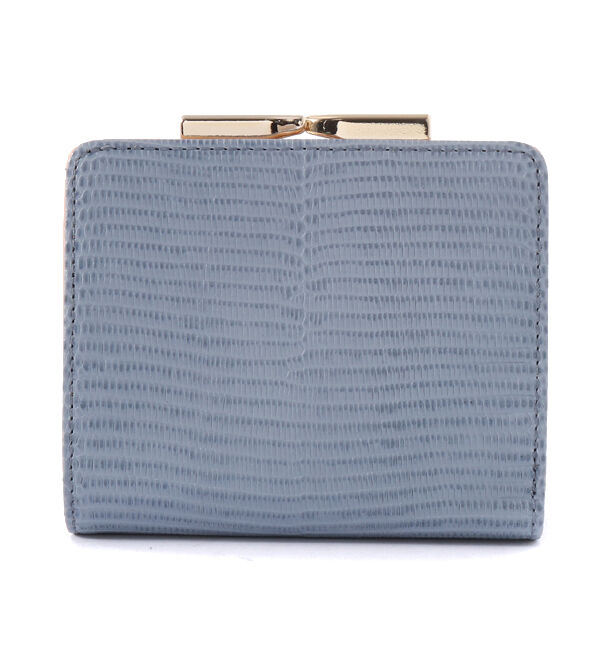 TOPKAPI 「イタリアンレザー・リザード型押し・がま口２つ折り財布 LUCIA[ルチア]」|財布|ブルーグレー
