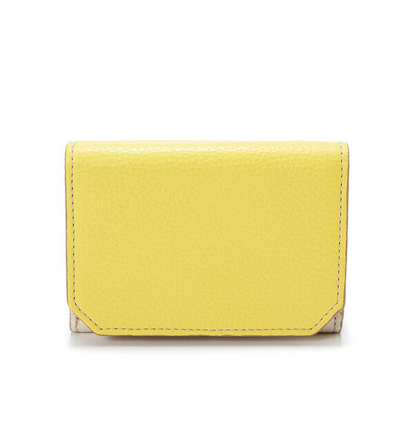 TOPKAPI 「バイカラー レザー 3つ折財布 LEAN リーン」|財布|レモンイエロー