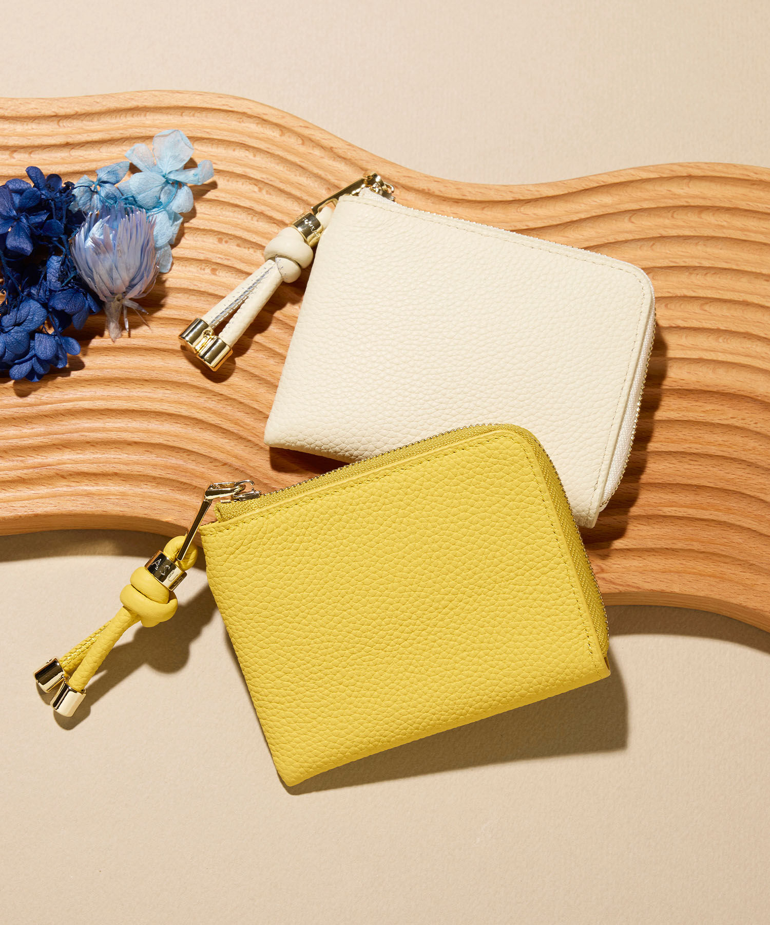 TOPKAPI TREASURE「【TREASURE TOPKAPI】シュリンクレザー Lファスナー ミニ 財布」|財布|イエロー