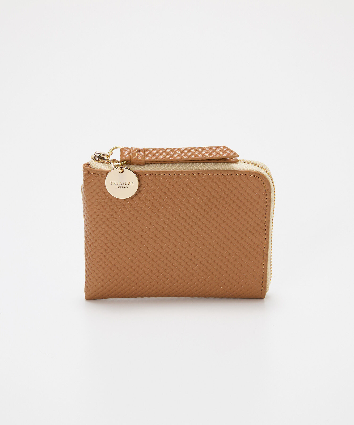 TOPKAPI BREATH「【TREASURE TOPKAPI】クロスエンボス レザー L字ファスナー ミニ 財布」|財布|