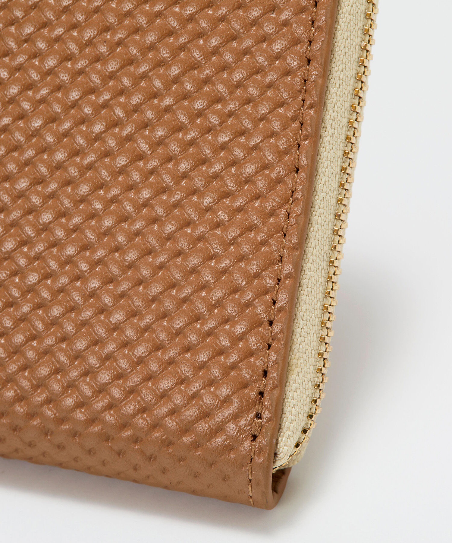 TOPKAPI BREATH「【TREASURE TOPKAPI】クロスエンボス レザー L字ファスナー ミニ 財布」|財布|