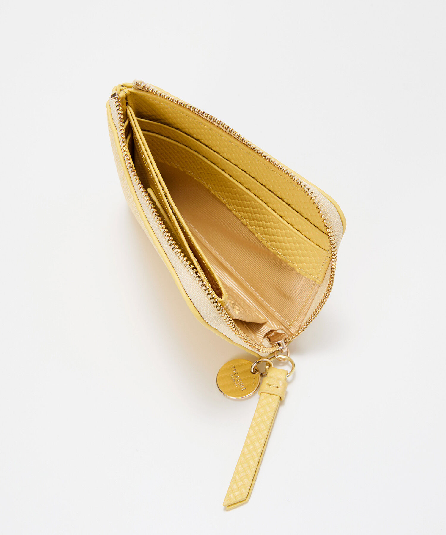 TOPKAPI BREATH「【TREASURE TOPKAPI】クロスエンボス レザー L字ファスナー ミニ 財布」|財布|