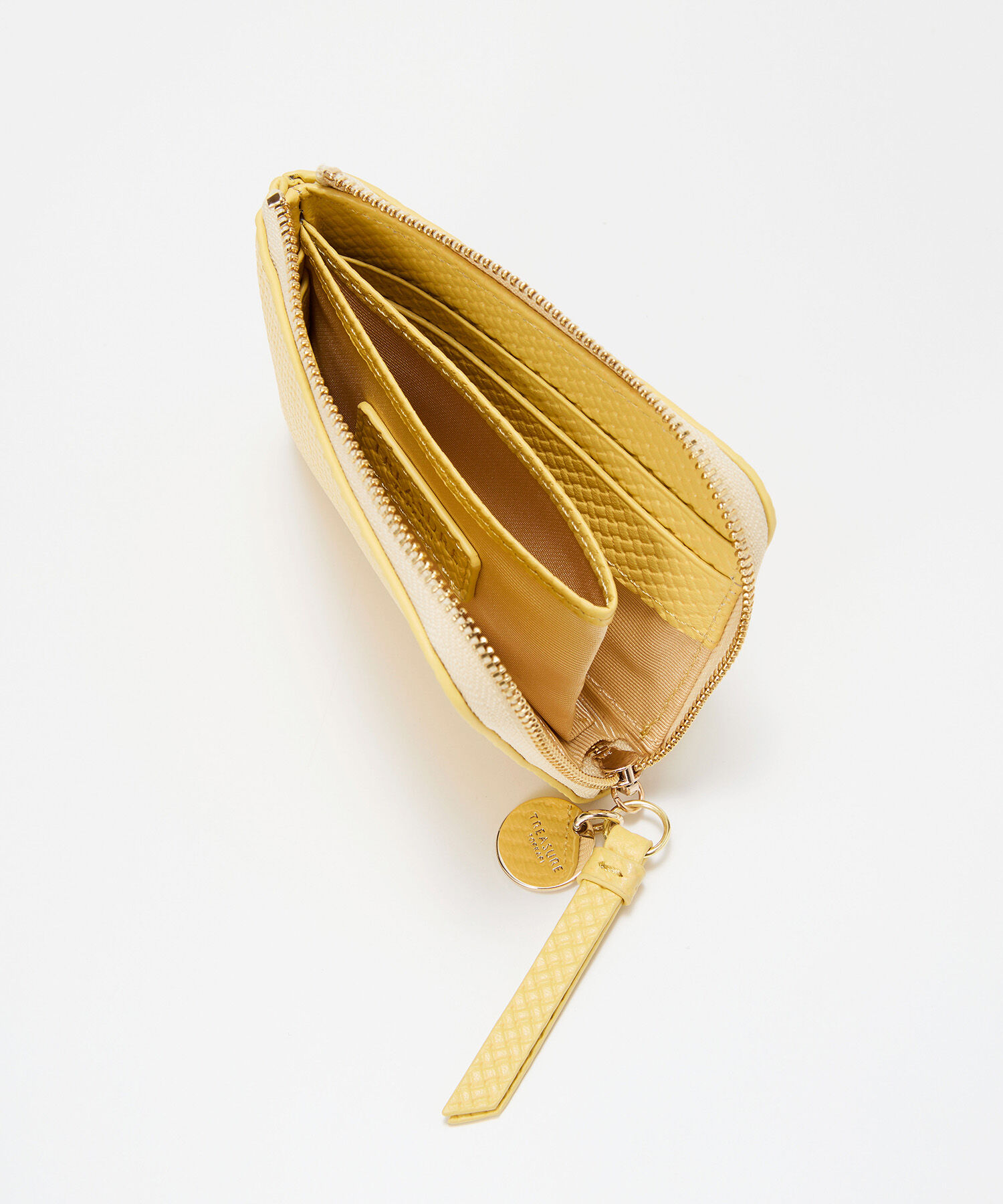 TOPKAPI BREATH「【TREASURE TOPKAPI】クロスエンボス レザー L字ファスナー ミニ 財布」|財布|