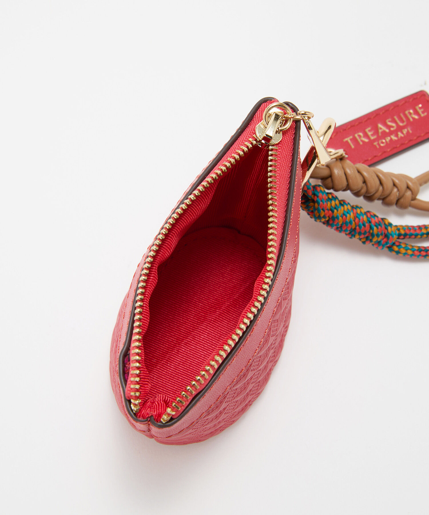 TOPKAPI TREASURE「【TREASURE TOPKAPI】スムースレザー 幾何柄 マルチケース バッグチャーム」|財布|