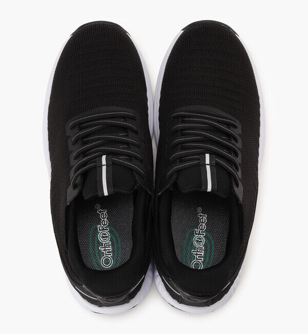 Orthofeet「【オーソフィート】キタ ミディアム/ブラック ホワイト テキスタイル/シューズ レディース」|スニーカー|