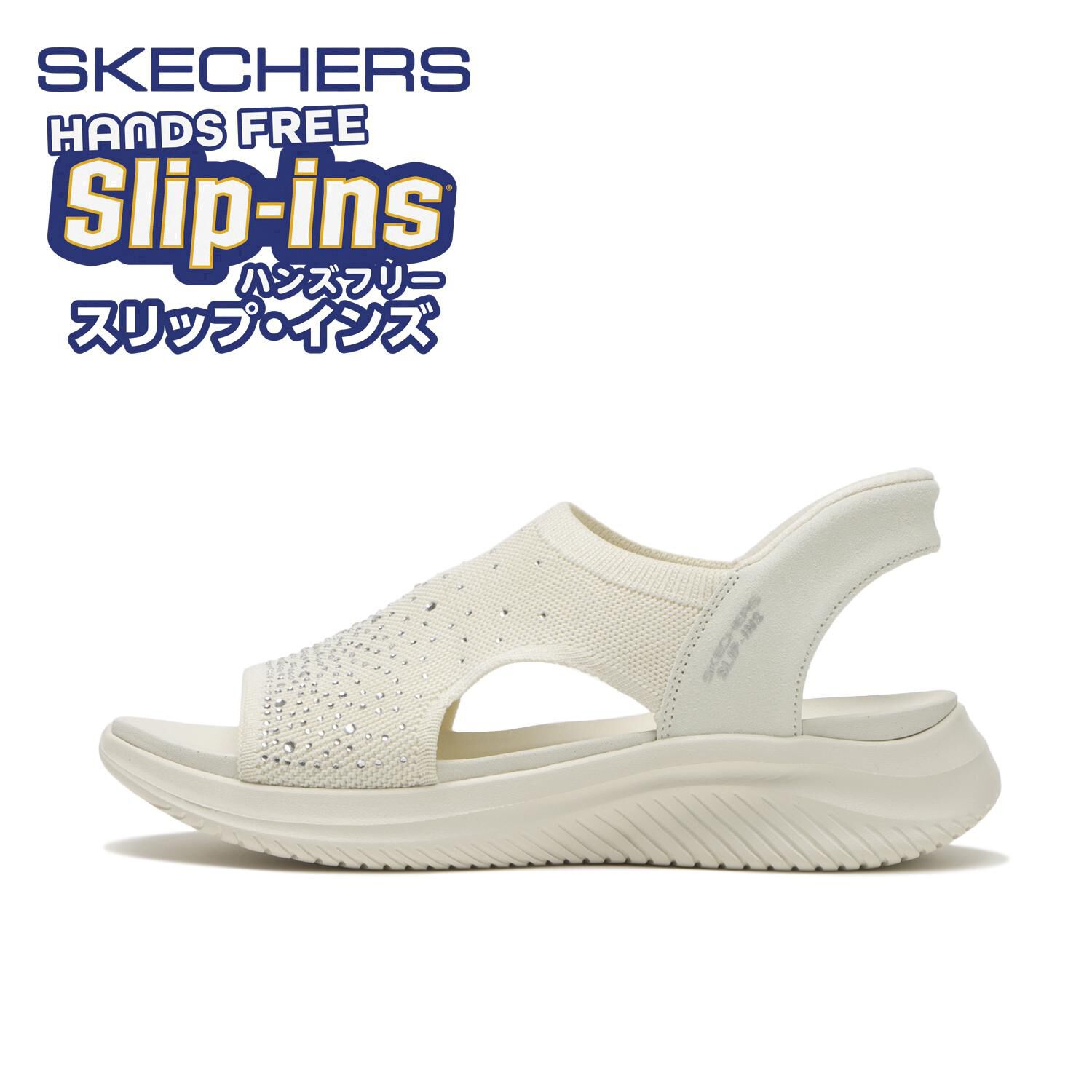 SKECHERS「【SKECHERS】ULTRA FLEX 3.0 - SPARKLY AURA」|サンダル|ホワイト