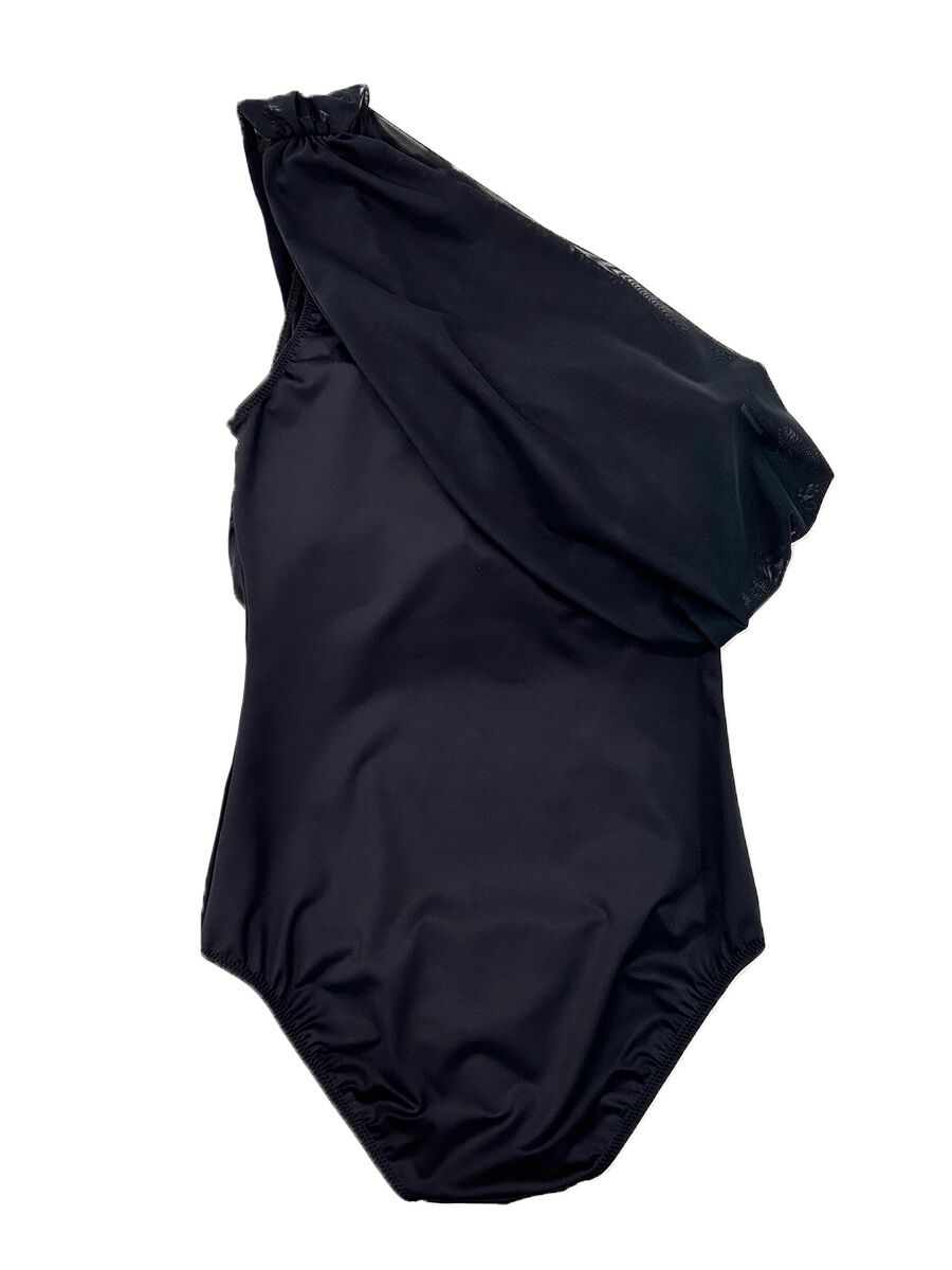 Riberce「【大人水着】無地ワンショルダーワンピース水着」|コンビネゾン|