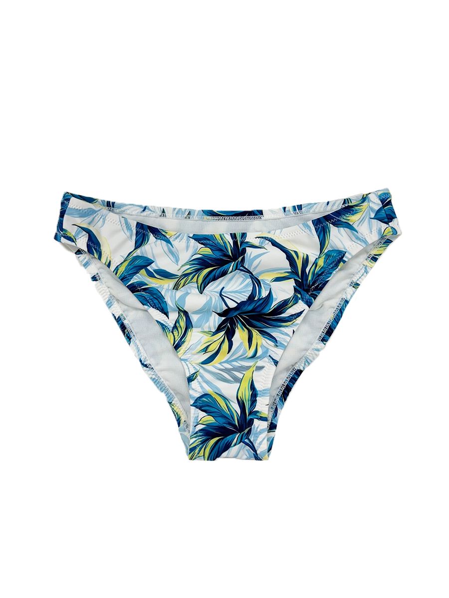 PEAK&PINE「トロピカルリーフ柄ショルダー三角ビキニ」|ビキニ|