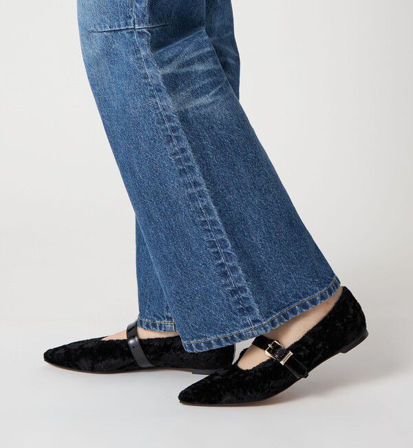 ODETTE E ODILE「ベルテッドシャギー フラット10&uarr;」|パンプス|