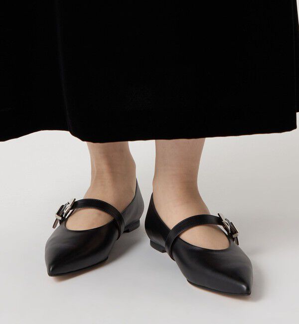 ODETTE E ODILE「ベルテッドシャギー フラット10&uarr;」|パンプス|