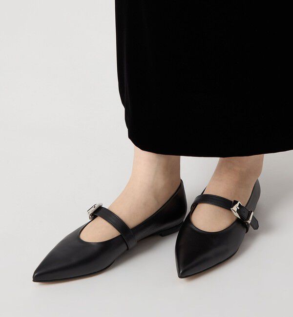 ODETTE E ODILE「ベルテッドシャギー フラット10&uarr;」|パンプス|