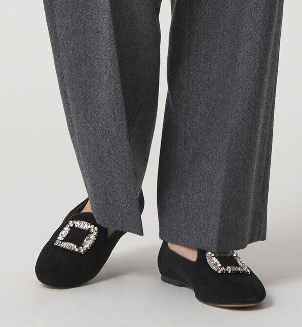 ODETTE E ODILE「ラウンドオペラビジュー フラット10&uarr;」|パンプス|