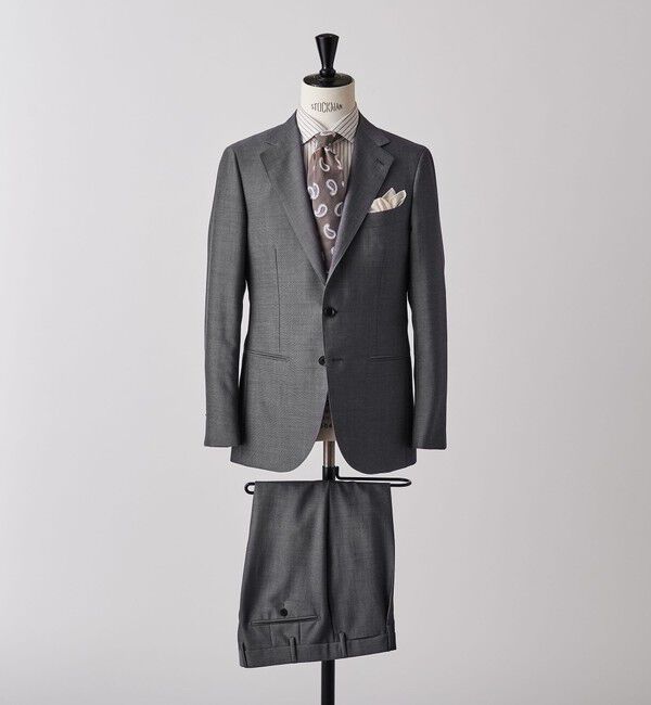 UNITED ARROWS「ウールモヘヤ シャンブレー 3ボタン スーツ S-MODEL」|スーツ|MD.GRAY