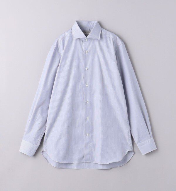 UNITED ARROWS「ALUMO/ピンストライプ ワイドカラー シャツ」|シャツ・ブラウス|