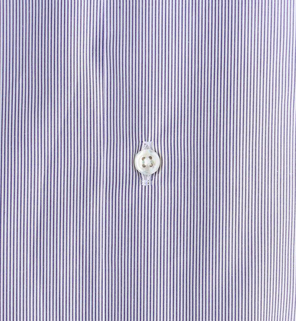 UNITED ARROWS「ALUMO/ピンストライプ ワイドカラー シャツ」|シャツ・ブラウス|