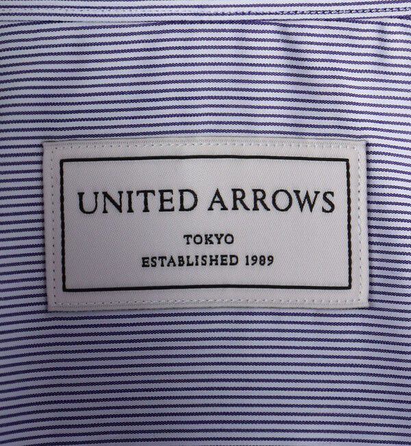 UNITED ARROWS「ALUMO/ピンストライプ ワイドカラー シャツ」|シャツ・ブラウス|
