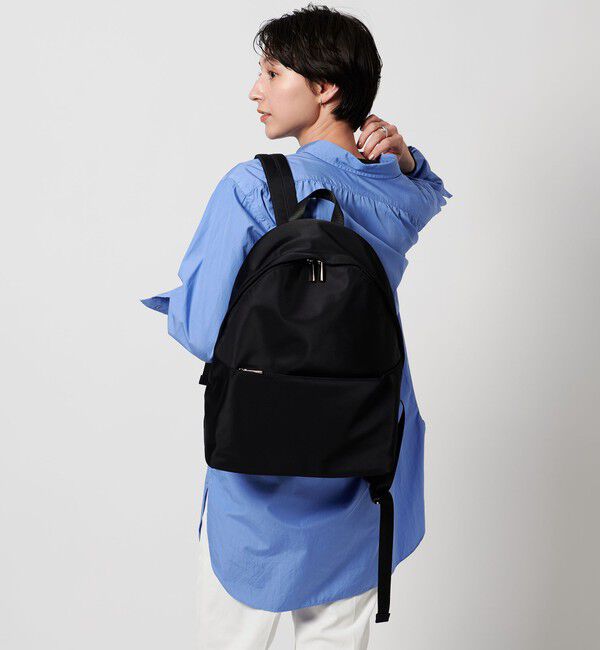 UNITED ARROWS「フロントジップ リュックサック」|リュック|BLACK