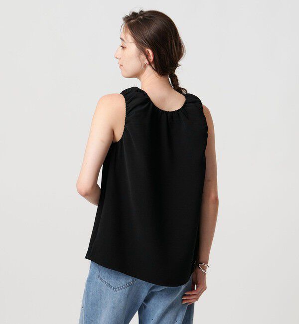 UNITED ARROWS「COMFY ギャザーノースリーブブラウス -吸水速乾 UVカット ウォッシャブル-」|シャツ・ブラウス|