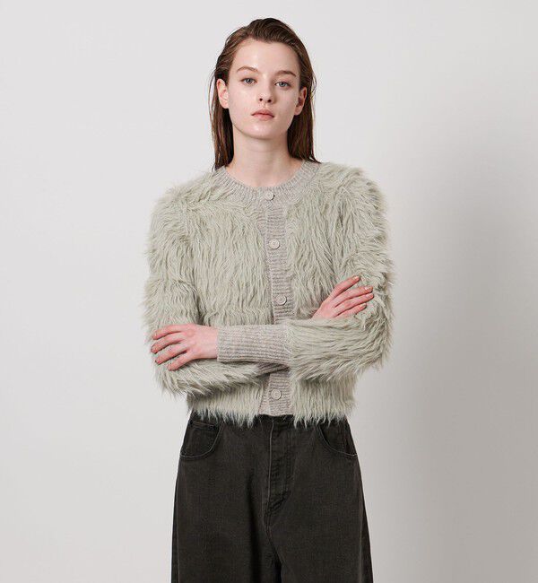 ASTRAET「＜ASTRAET＞シャギー クルーネック カーディガン」|カーディガン|