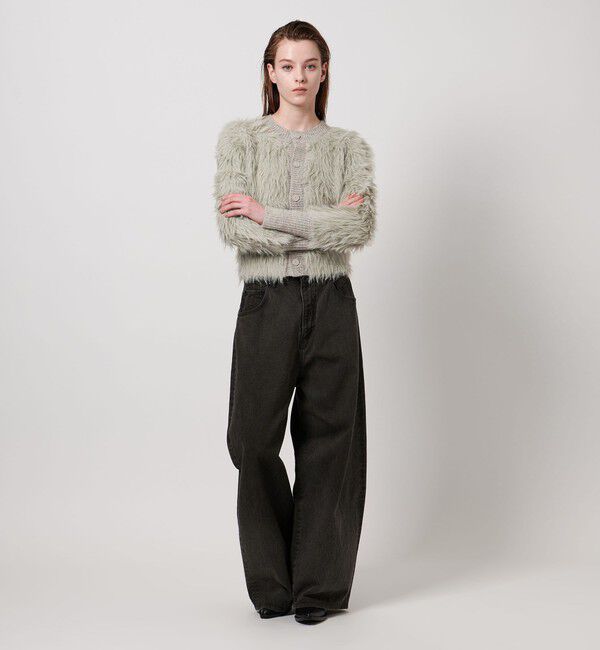 ASTRAET「＜ASTRAET＞シャギー クルーネック カーディガン」|カーディガン|