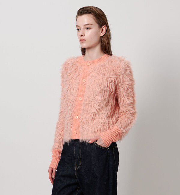 ASTRAET「＜ASTRAET＞シャギー クルーネック カーディガン」|カーディガン|