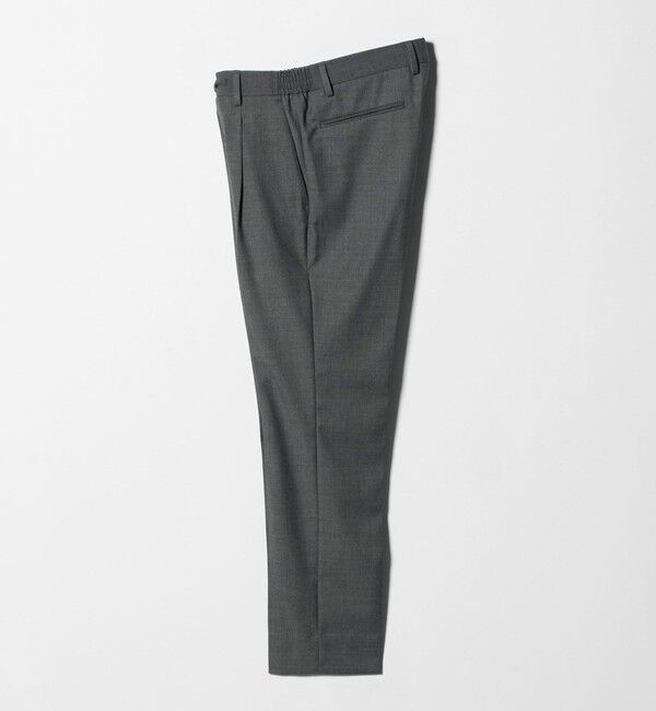 UNITED ARROWS「スリムテーパード サイドシャーリング 1プリーツ スラックス ストレッチ 防しわ」|スラックス|