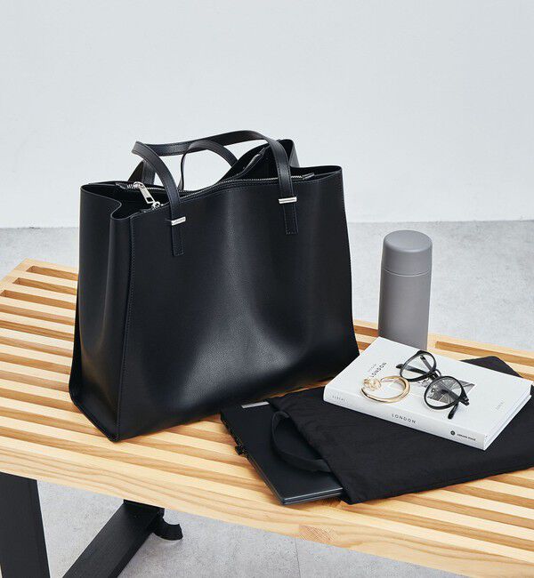 UNITED ARROWS green label relaxing「【WEB限定】ワンポイント シンプル トートバッグ（ソフトPCバッグ付） / A4 / 通勤」|トートバッグ|