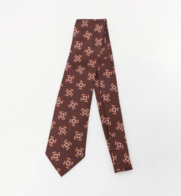 UNITED ARROWS green label relaxing「＜Luisa Esposito＞8.0cm スタンプ コモン3 ネクタイ」|ネクタイ・蝶ネクタイ|DK.BROWN