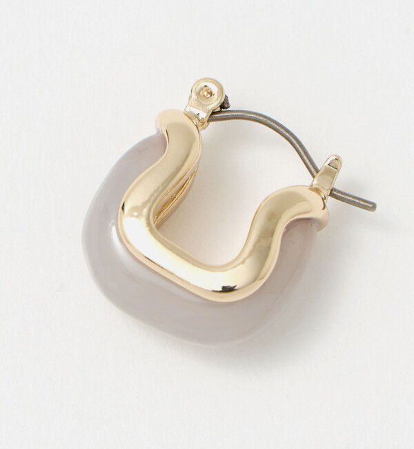 UNITED ARROWS green label relaxing「マーブルスクエア フープピアス」|ピアス|
