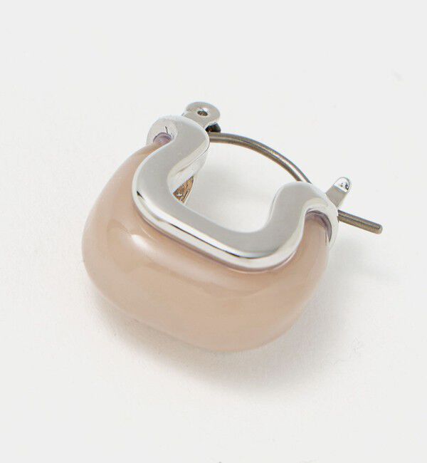 UNITED ARROWS green label relaxing「マーブルスクエア フープピアス」|ピアス|