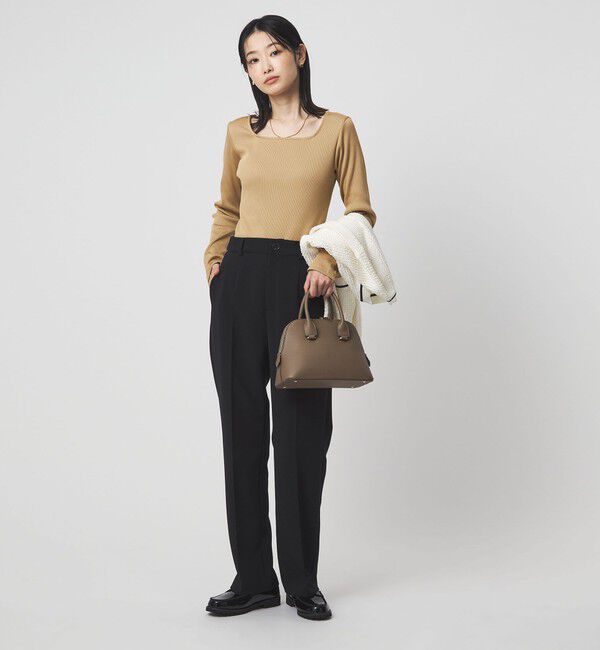 UNITED ARROWS green label relaxing「ブライトリブ スクエアネック ロングスリーブ カットソー」|Tシャツ・カットソー|