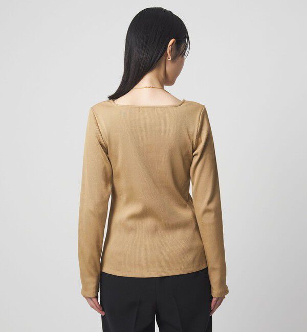 UNITED ARROWS green label relaxing「ブライトリブ スクエアネック ロングスリーブ カットソー」|Tシャツ・カットソー|