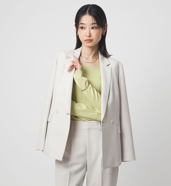 UNITED ARROWS green label relaxing「ブライトリブ スクエアネック ロングスリーブ カットソー」|Tシャツ・カットソー|