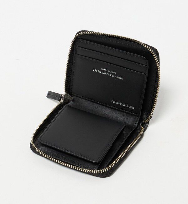 UNITED ARROWS green label relaxing「GLR イタリアンレザー ラウンドジップ ミニウォレット 財布」|財布|