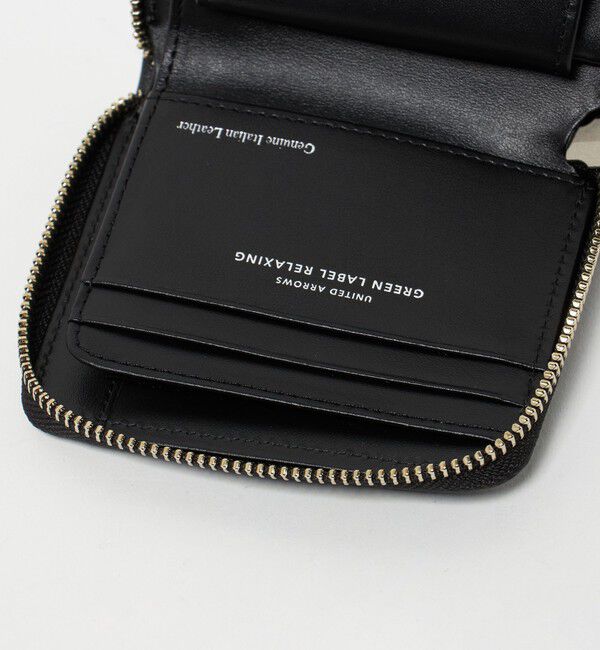 UNITED ARROWS green label relaxing「GLR イタリアンレザー ラウンドジップ ミニウォレット 財布」|財布|