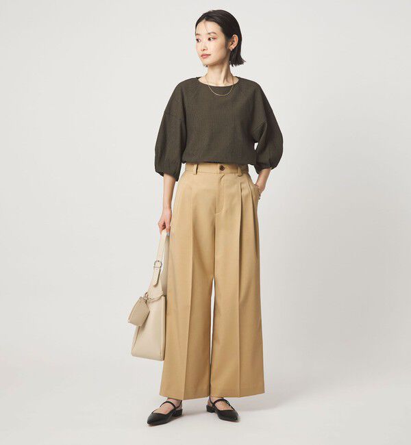 UNITED ARROWS green label relaxing「［size SHORT/TALLあり］ツイル イージー ワイド パンツ」|スラックス|